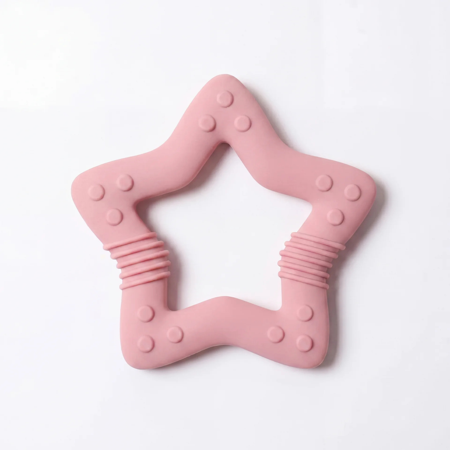 Anneau de Dentition Étoile Multi-Textures en Silicone