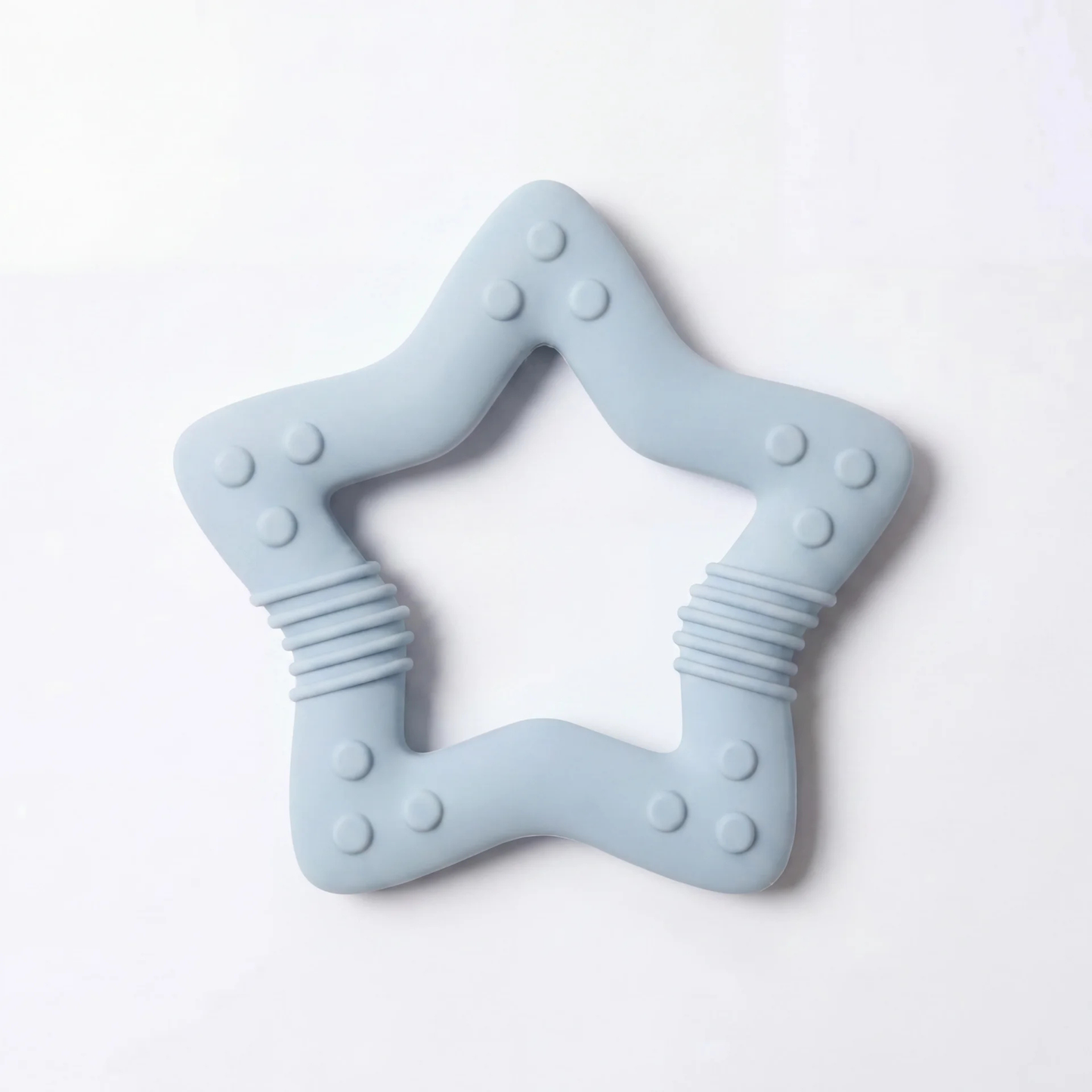 Anneau de Dentition Étoile Multi-Textures en Silicone