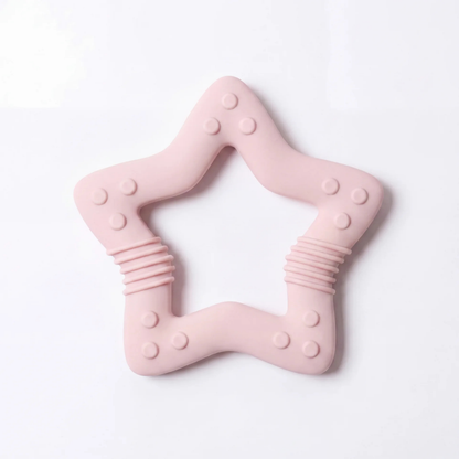 Anneau de Dentition Étoile Multi-Textures en Silicone