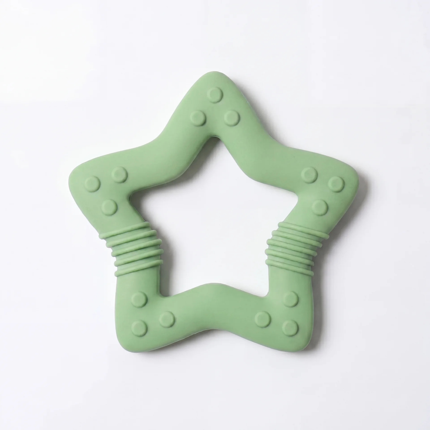 Anneau de Dentition Étoile Multi-Textures en Silicone