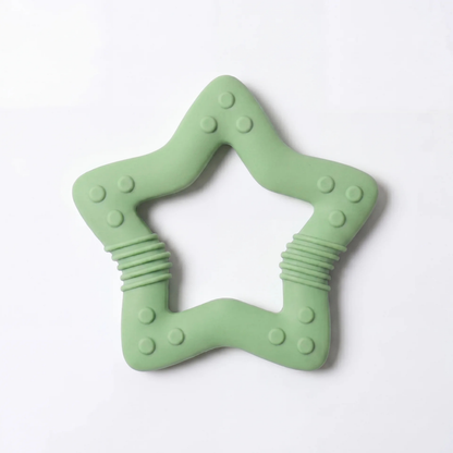 Anneau de Dentition Étoile Multi-Textures en Silicone