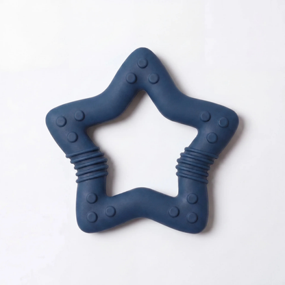 Anneau de Dentition Étoile Multi-Textures en Silicone