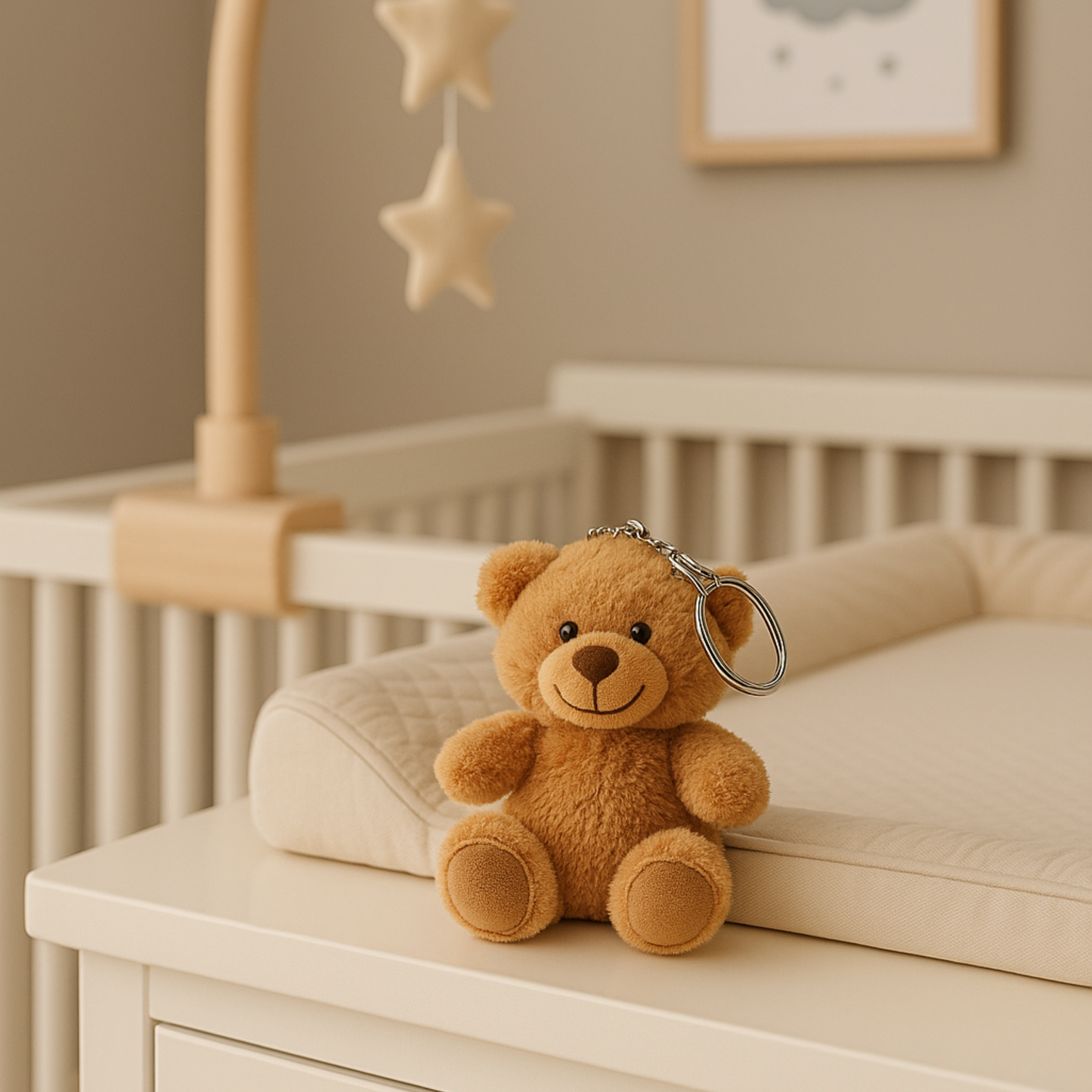 Petit ours à accrocher – Jouet d’éveil bébé