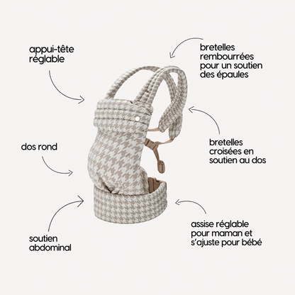Porte-bébé HelloBiboo Koala — Pied-de-poule