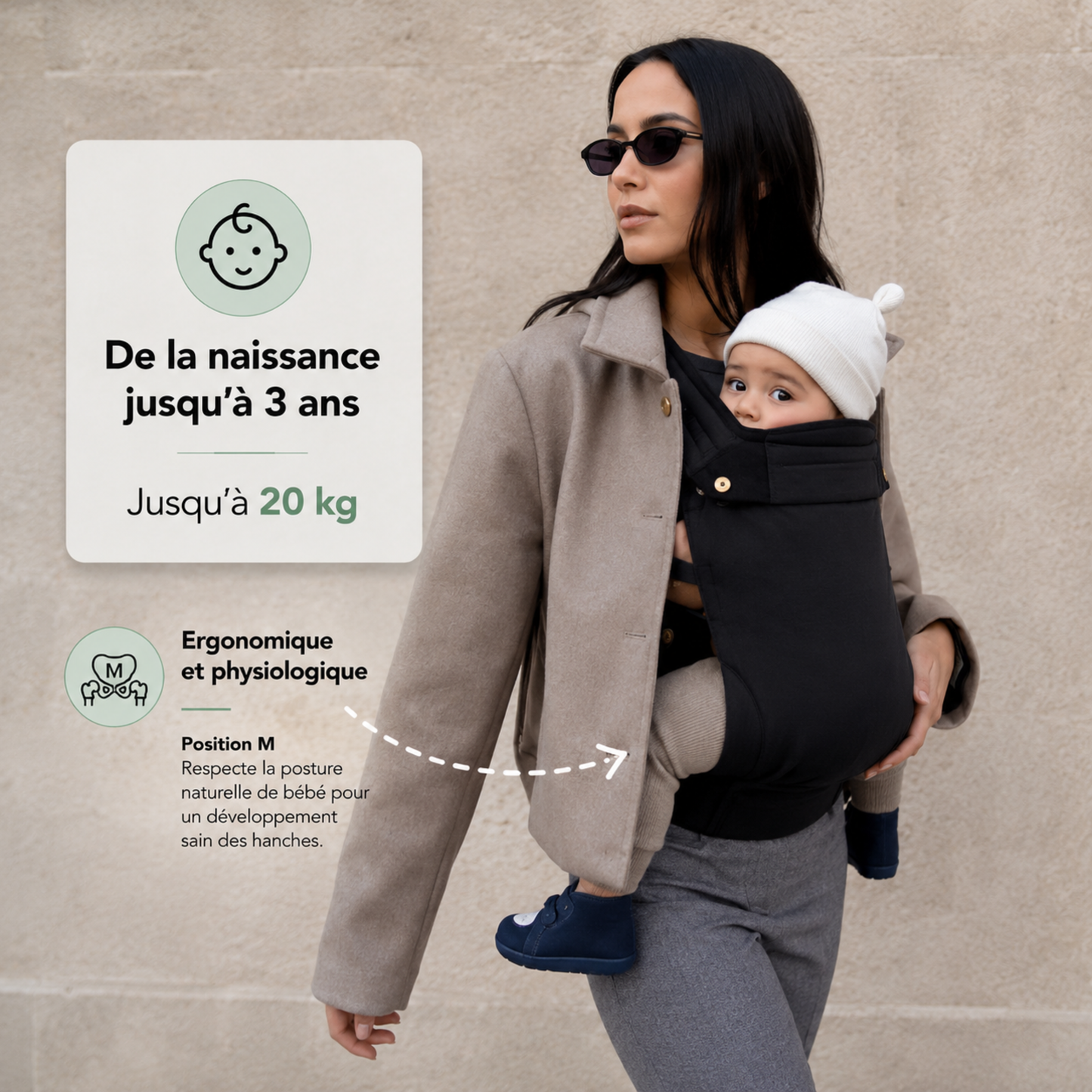 Porte-bébé HelloBiboo Koala — Noir
