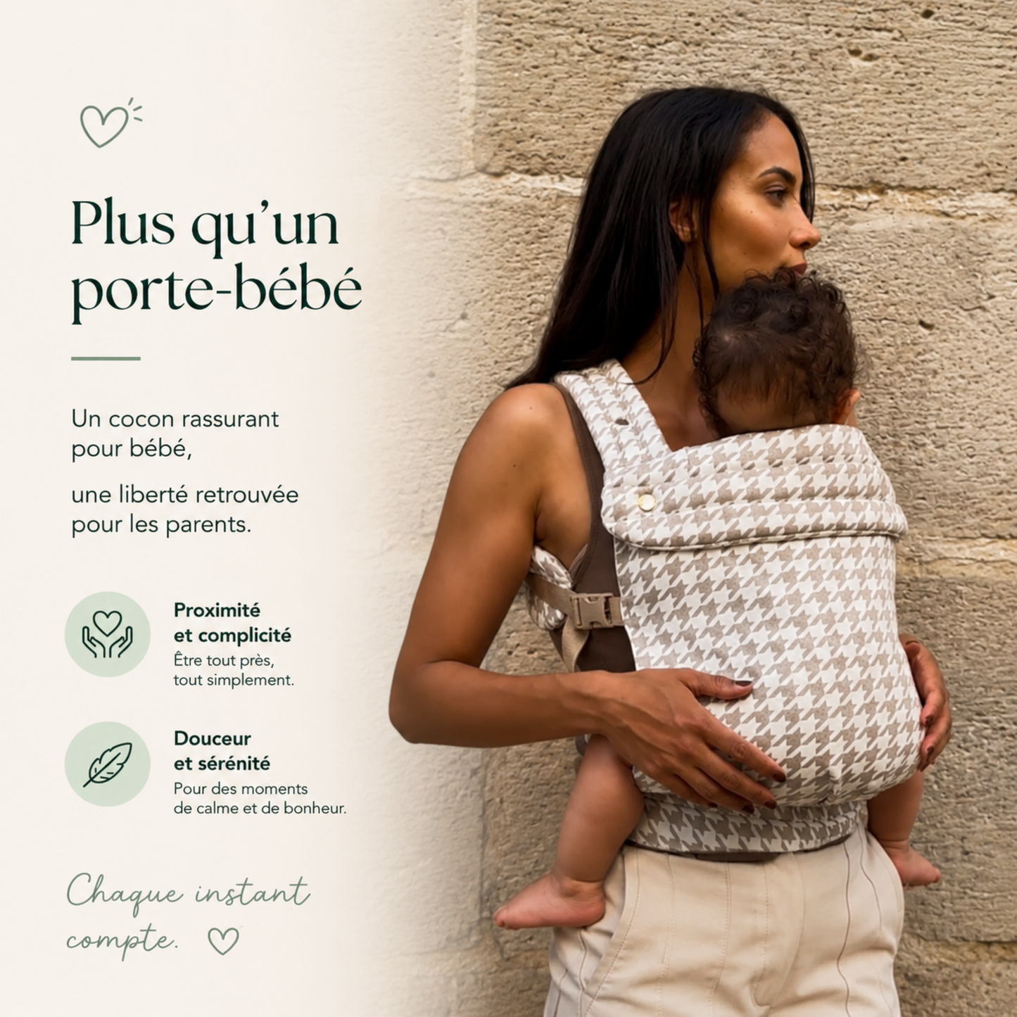 Porte-bébé HelloBiboo Koala — Pied-de-poule