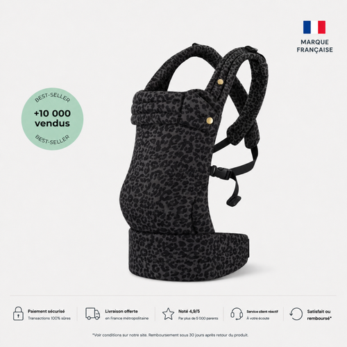 Porte-bébé HelloBiboo Koala — Léopard Noir