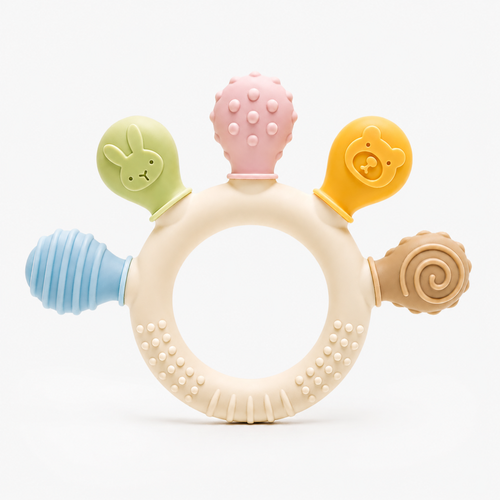Multi-Textured Silicone Teether