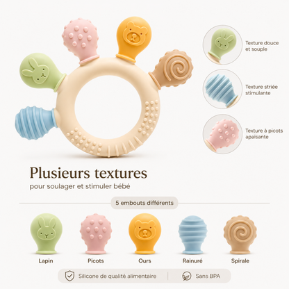 Multi-Textured Silicone Teether
