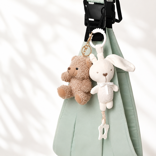 Doudou de dentition à accrocher