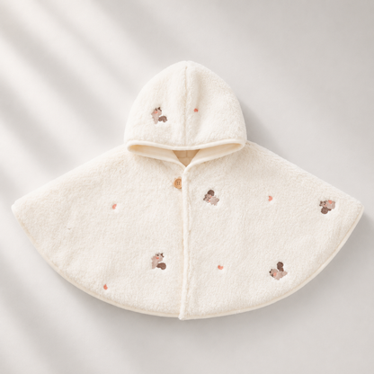 Fleece cape coat