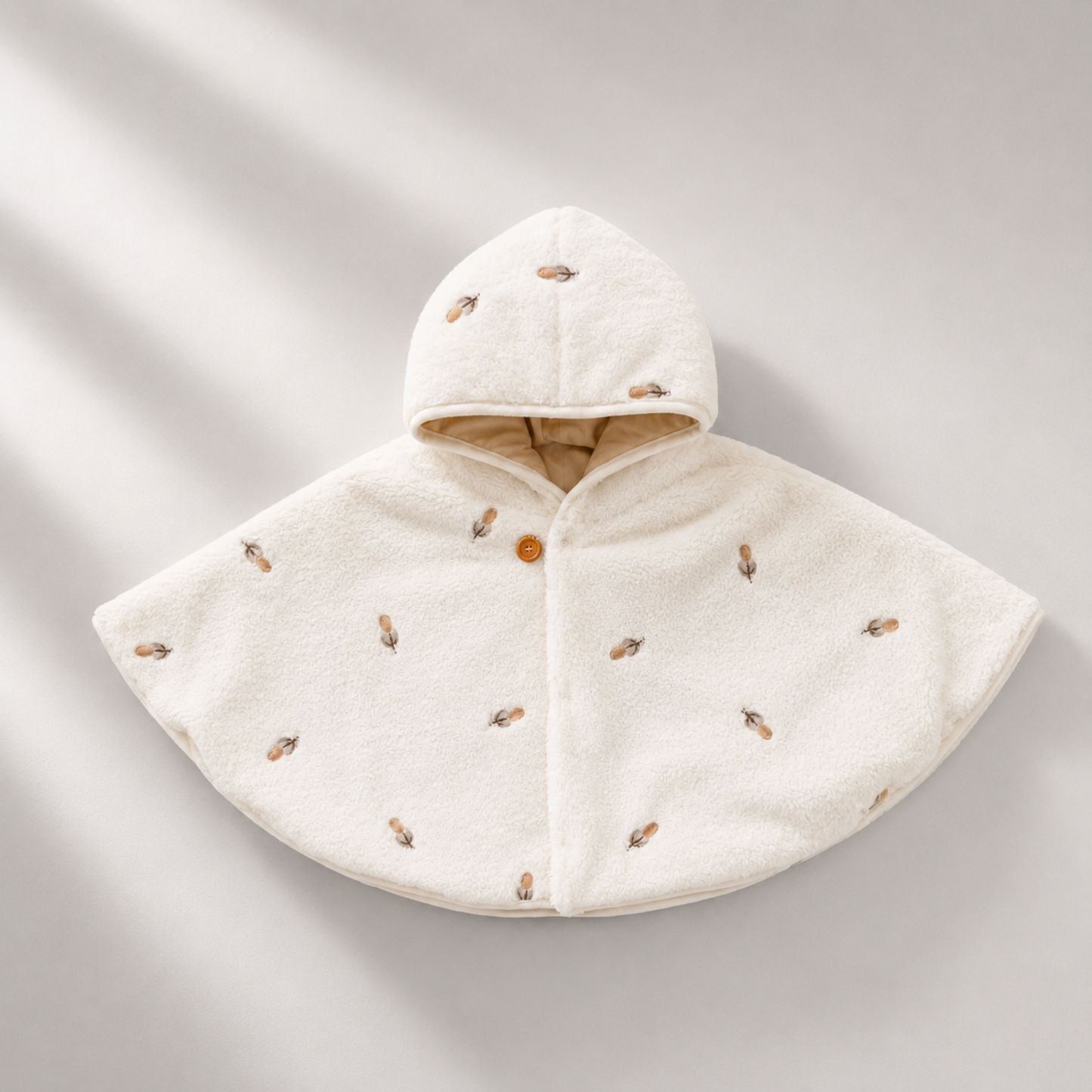 Fleece cape coat