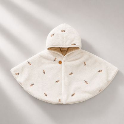 Fleece cape coat