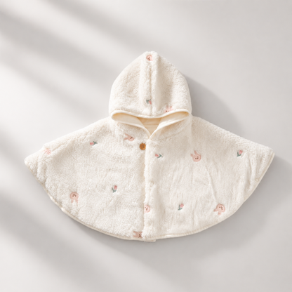 Fleece cape coat