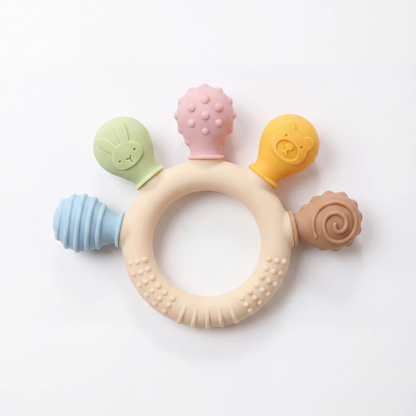 Anneau de Dentition Multi-Textures en Silicone