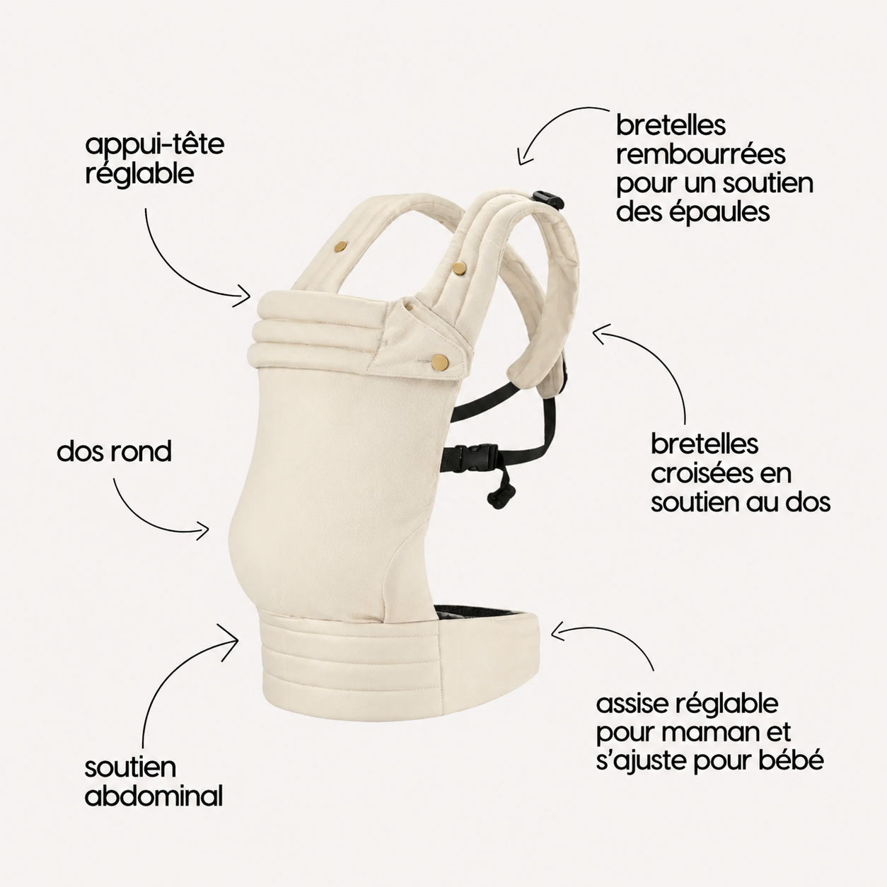 Porte-bébé HelloBiboo Koala — Ivoire