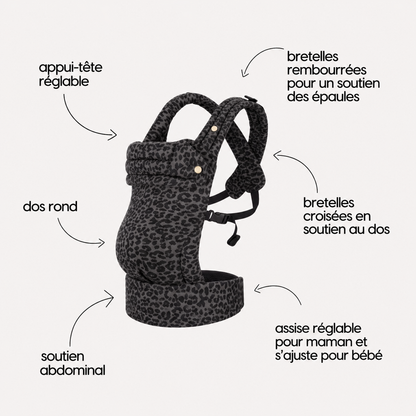 Porte-bébé HelloBiboo Koala — Léopard Noir