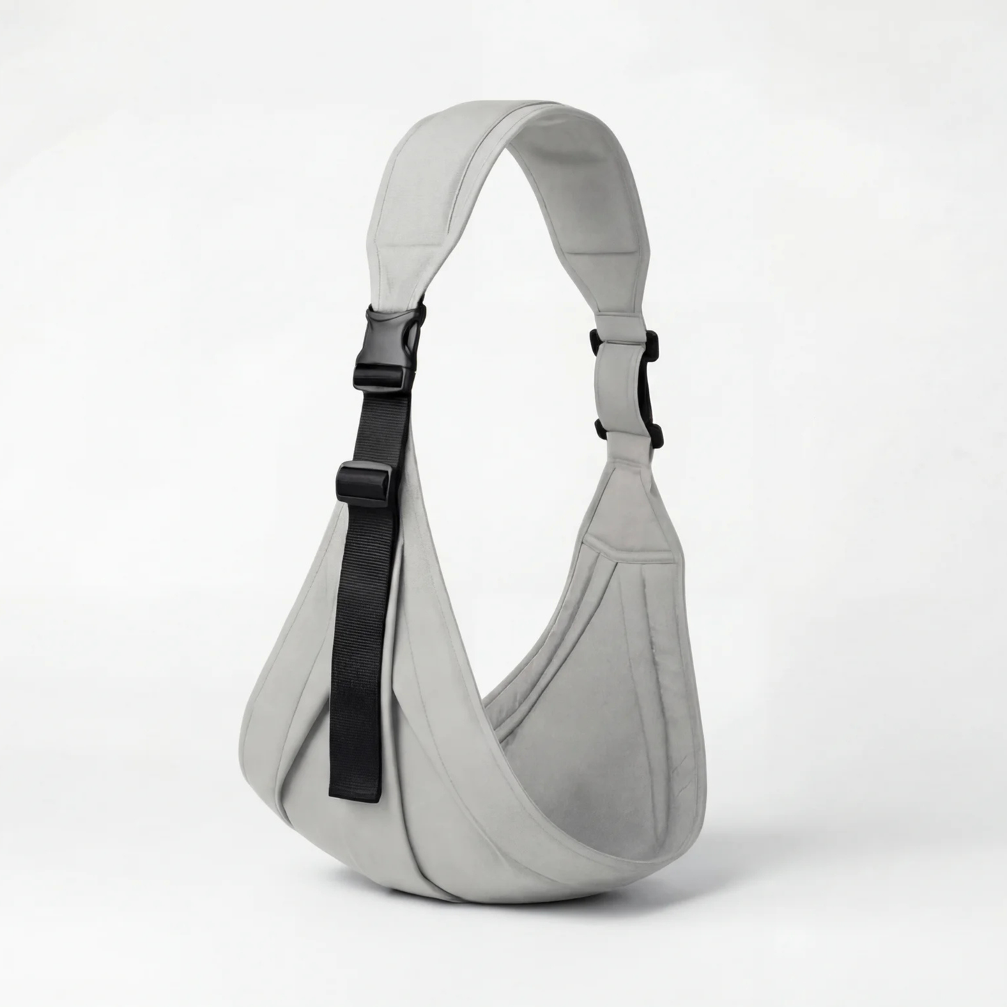 Porte-bébé bandoulière physiologique ergonomique HelloBiboo de couleur gris