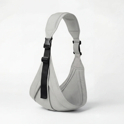 Porte-bébé bandoulière physiologique ergonomique HelloBiboo de couleur gris