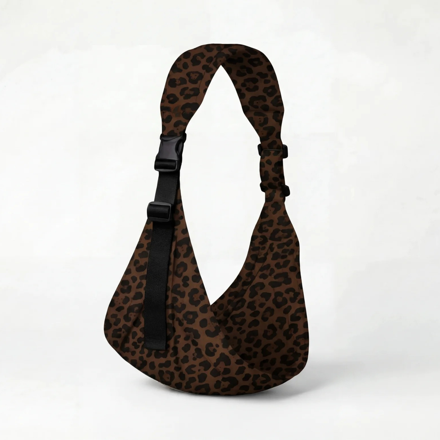 Porte-bébé bandoulière physiologique ergonomique HelloBiboo avec motif léopard