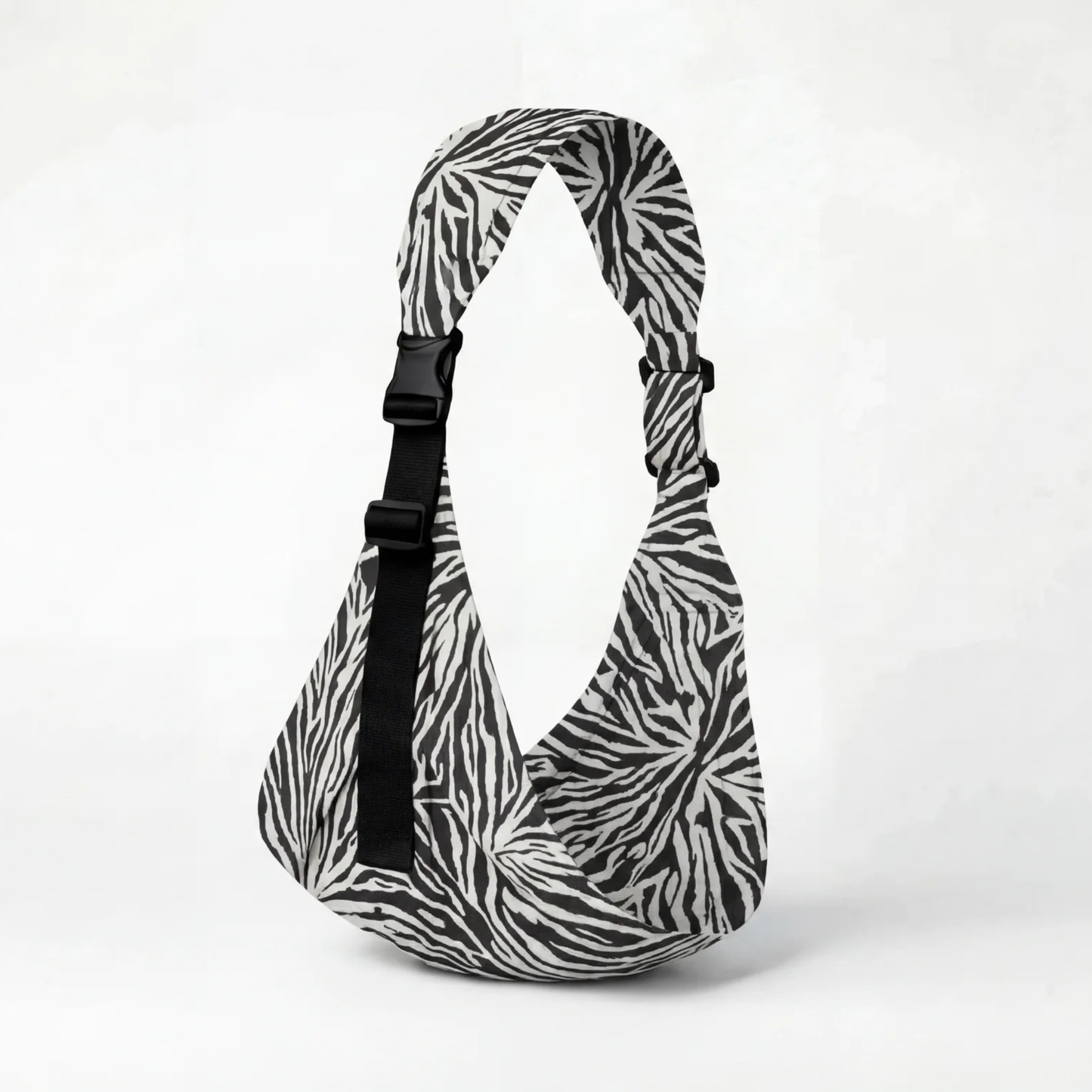 Porte-bébé bandoulière physiologique ergonomique HelloBiboo avec motif zèbre
