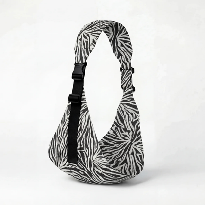 Porte-bébé bandoulière physiologique ergonomique HelloBiboo avec motif zèbre