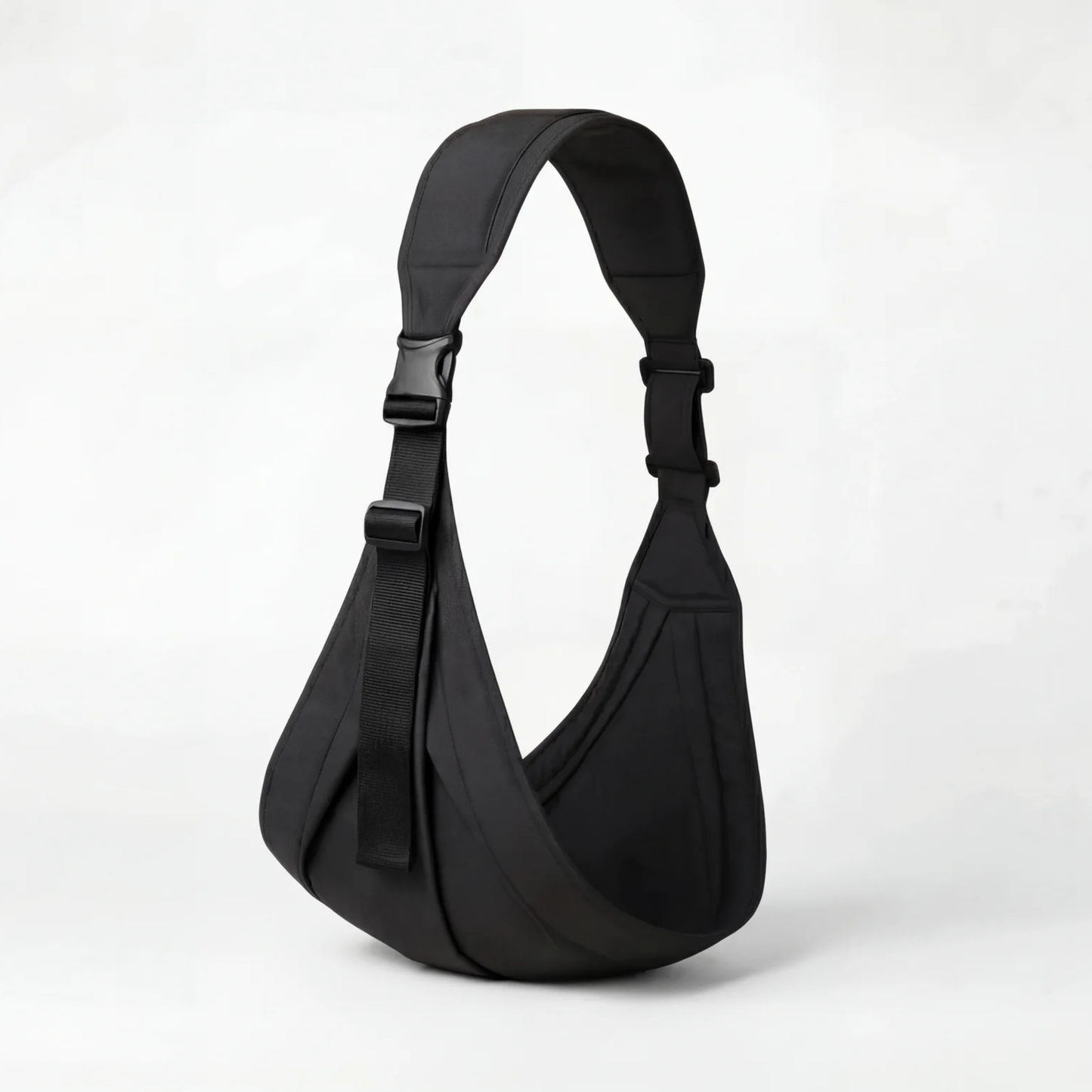 Porte-bébé bandoulière physiologique ergonomique HelloBiboo de couleur noire