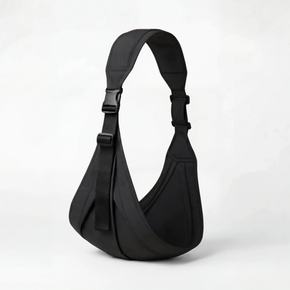Porte-bébé bandoulière physiologique ergonomique HelloBiboo de couleur noire